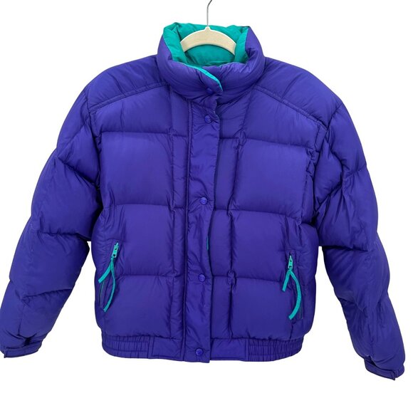 Vintage L.L. Bean Womens Mountain Classics Purple Goose Down Puffer Jacket M - Picture 1 of 10